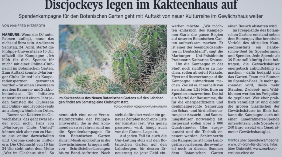 Discojockeys legen im Kakteenhaus auf
